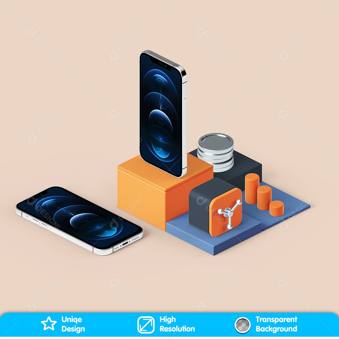 Elementos 3D Assistência Técnica Para Composição PSD