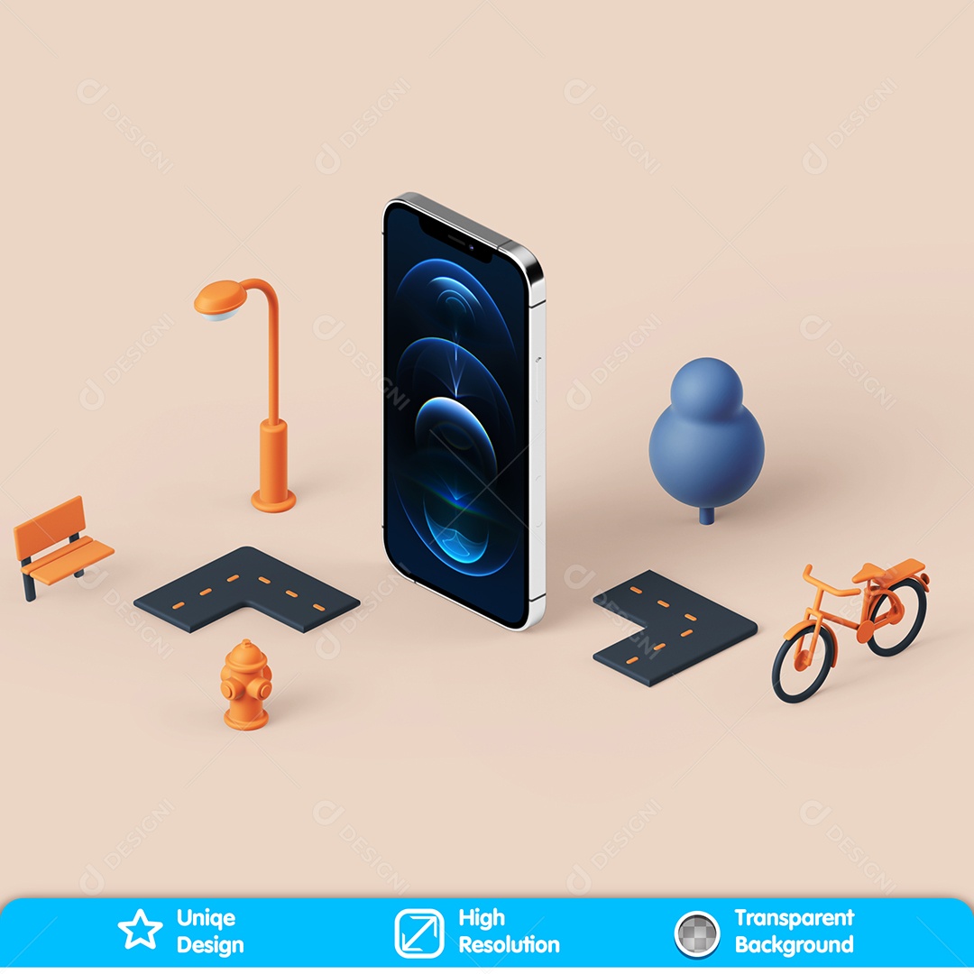 Elementos 3D Assistência Técnica Para Composição PSD