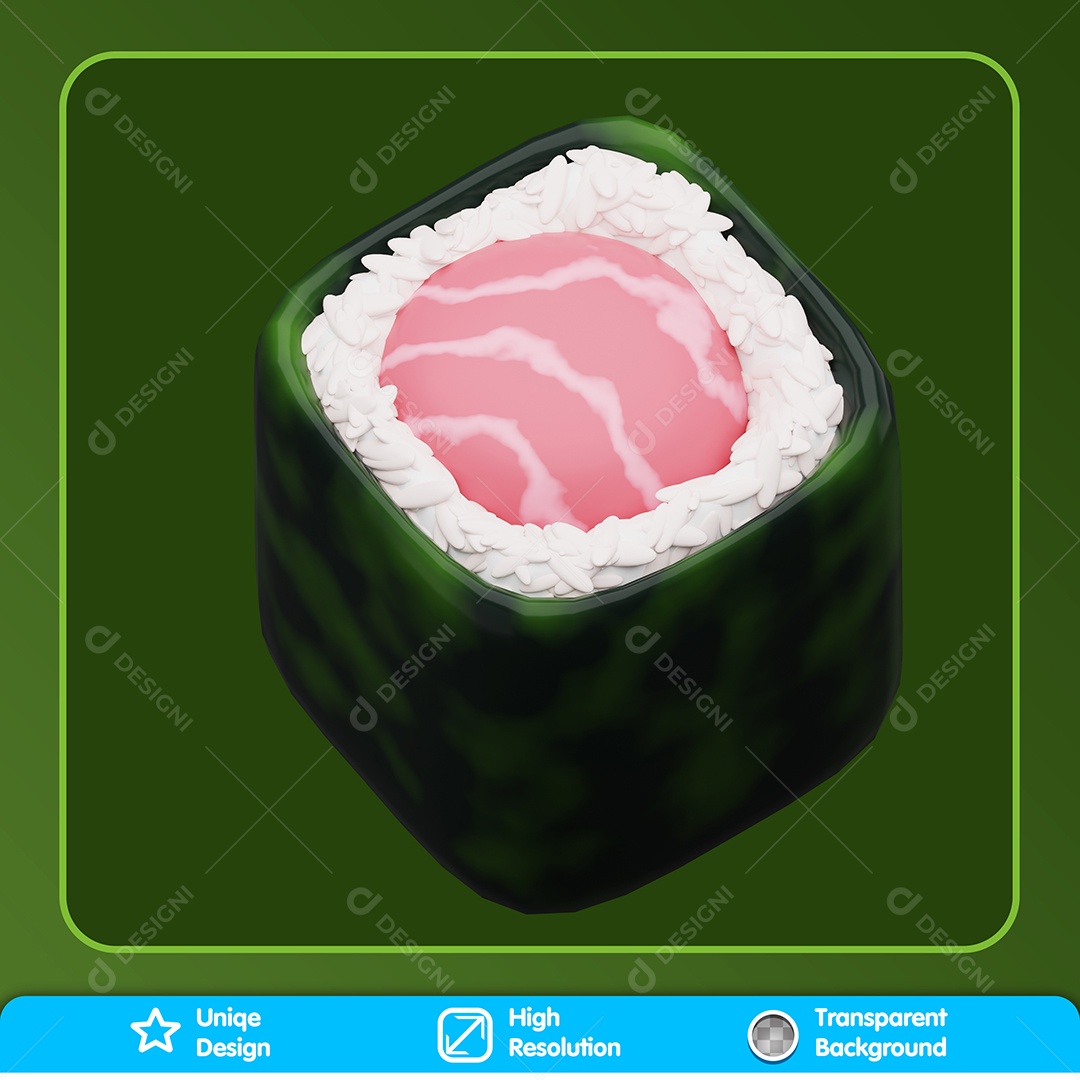 Sushi Elemento 3D Para Composição PSD