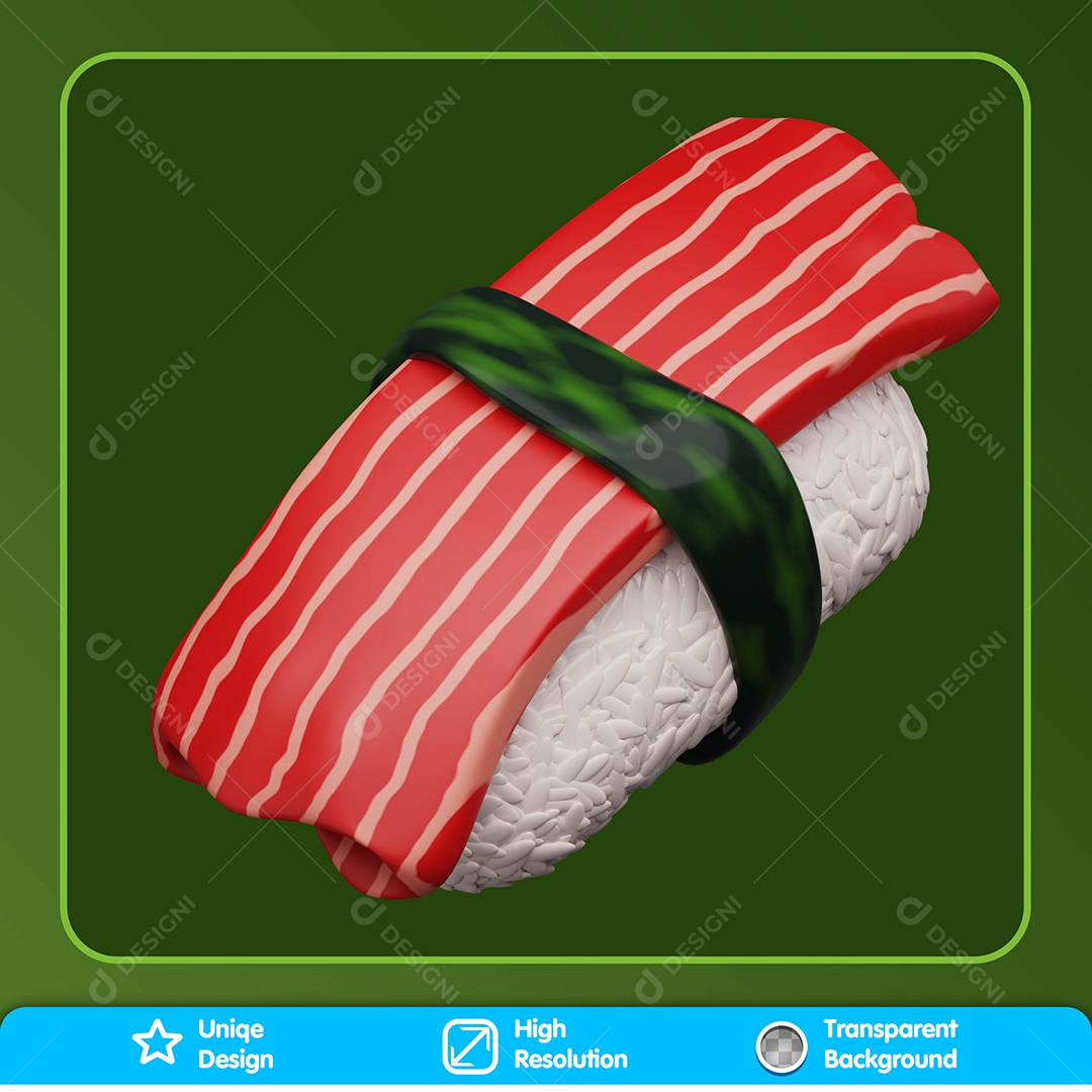 Sushi Elemento 3D Para Composição PSD