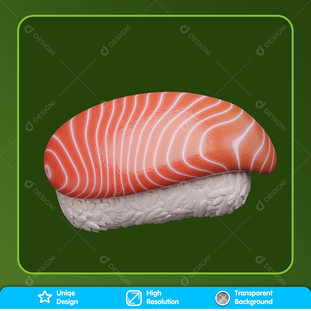 Sushi Elemento 3D Para Composição PSD