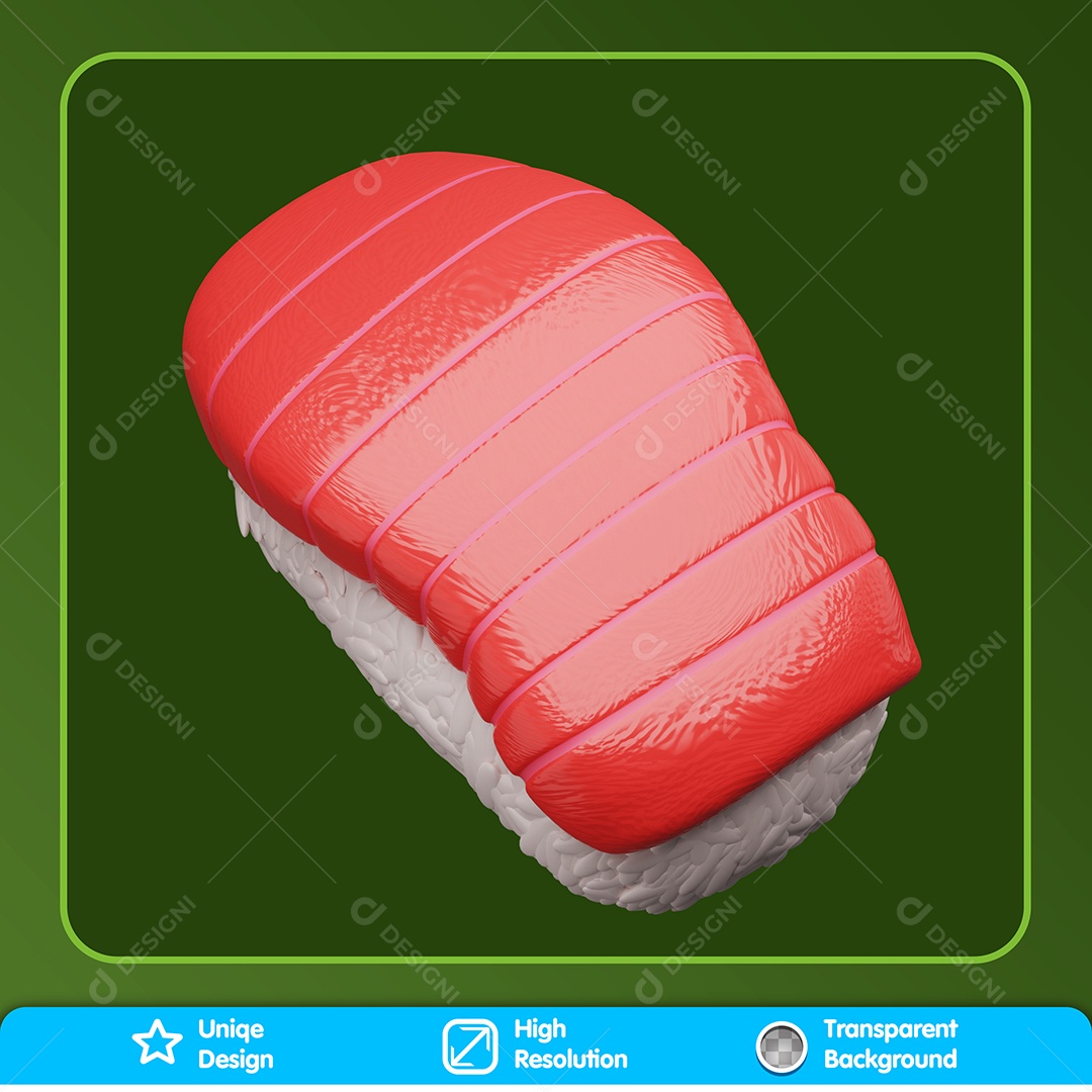 Sushi Elemento 3D Para Composição PSD