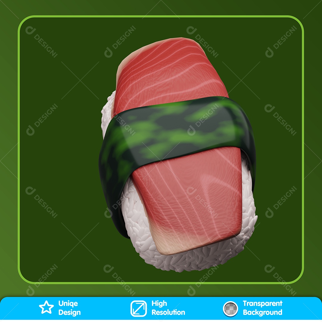 Sushi Elemento 3D Para Composição PSD
