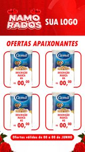 Encarte Stories Ofertas Apaixonantes Dia Dos Namorados Social Media PSD Editável