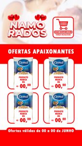 Social Media Encarte Stories Ofertas Apaixonantes Dia Dos Namorados PSD Editável