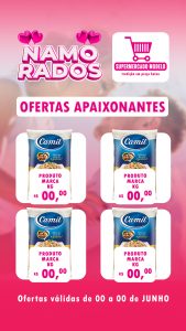 Encarte Stories Ofertas Apaixonantes Dia Dos Namorados Supermercado Social Media PSD Editável