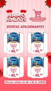 Social Media Stories Ofertas Apaixonantes Dia Dos Namorados Supermercado PSD Editável
