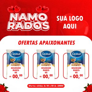 Feed Ofertas Apaixonantes Dia Dos Namorados Supermercado PSD Editável