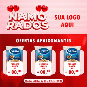 Feed Ofertas Apaixonantes Dia Dos Namorados Social Media PSD Editável