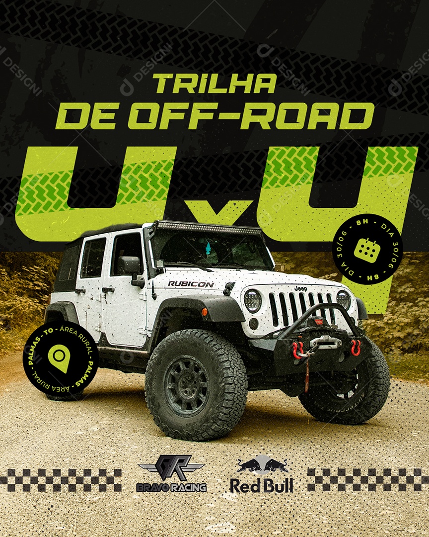 Trilha De Off-Road 4x4 Social Media PSD Editável