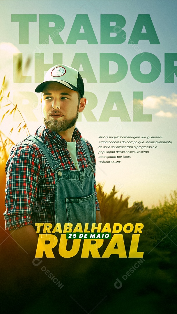 Social Media Story Dia Do Trabalhador Rural Guerreiros Do Campo PSD Editável