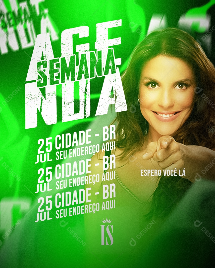 Flyer Story Ivete Sangalo Agenda Semana Social Media PSD Editável