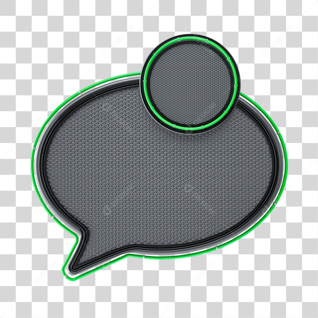Elemento 3D Para Composição Caixa de Mensagens PNG Transparente