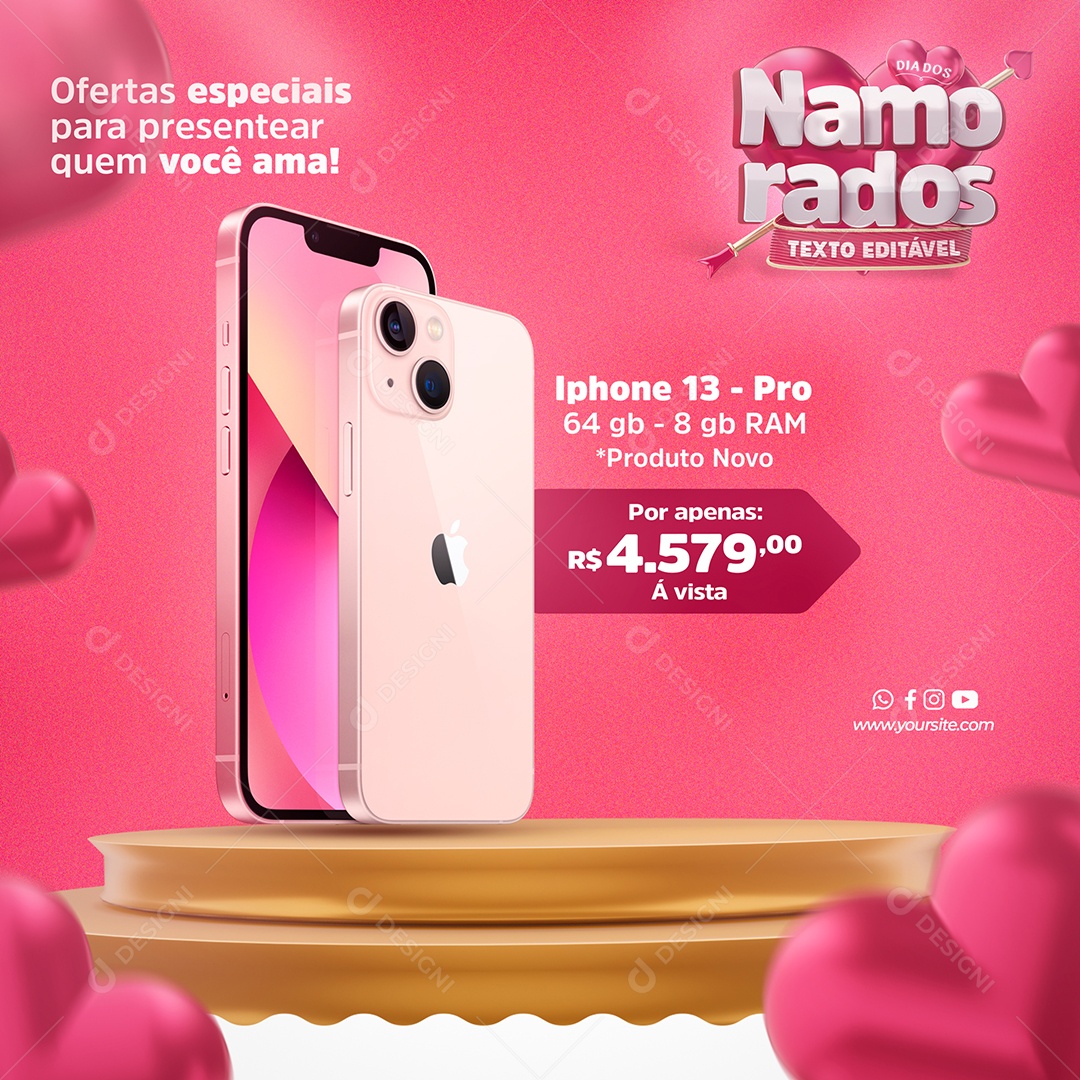 Ofertas Especiais Para presentear Quem Você Ama Social Media PSD Editável