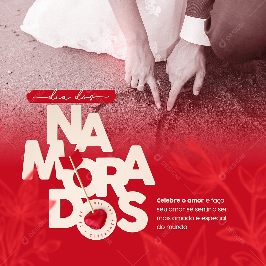 Social Media Dia Dos Namorados Mais Amado E Especial PSD Editável