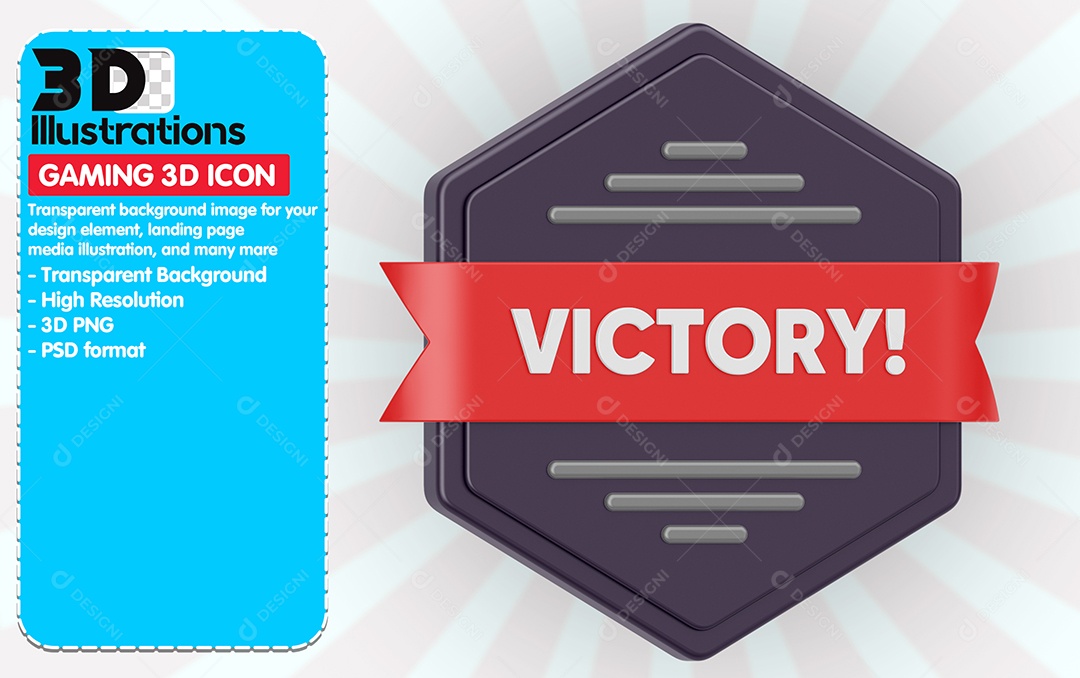 Ícones De Jogos Vitoria Elemento 3D Para Composição PSD