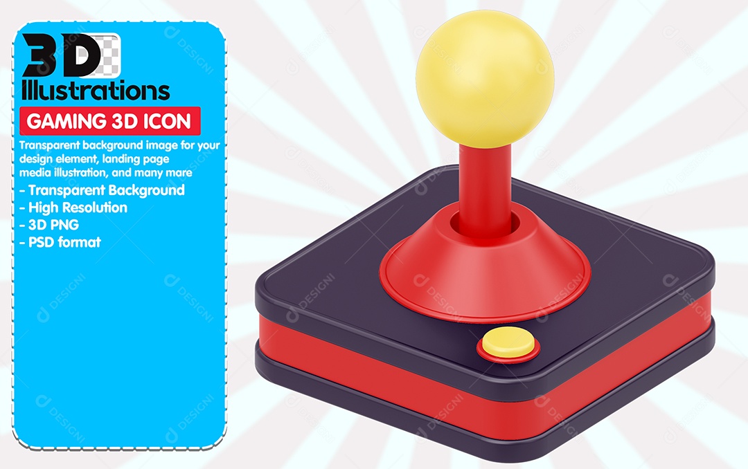 Ícones De Jogos Controle Elemento 3D Para Composição PSD
