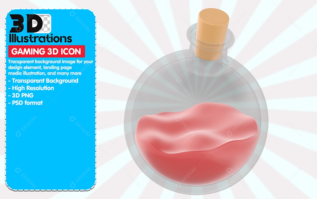 Ícones De Jogos Porção Elemento 3D Para Composição PSD