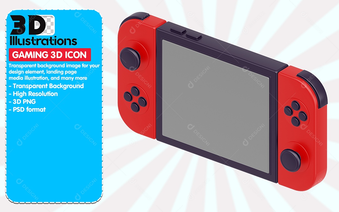 Ícones De Jogos Nintendo Elemento 3D Para Composição PSD