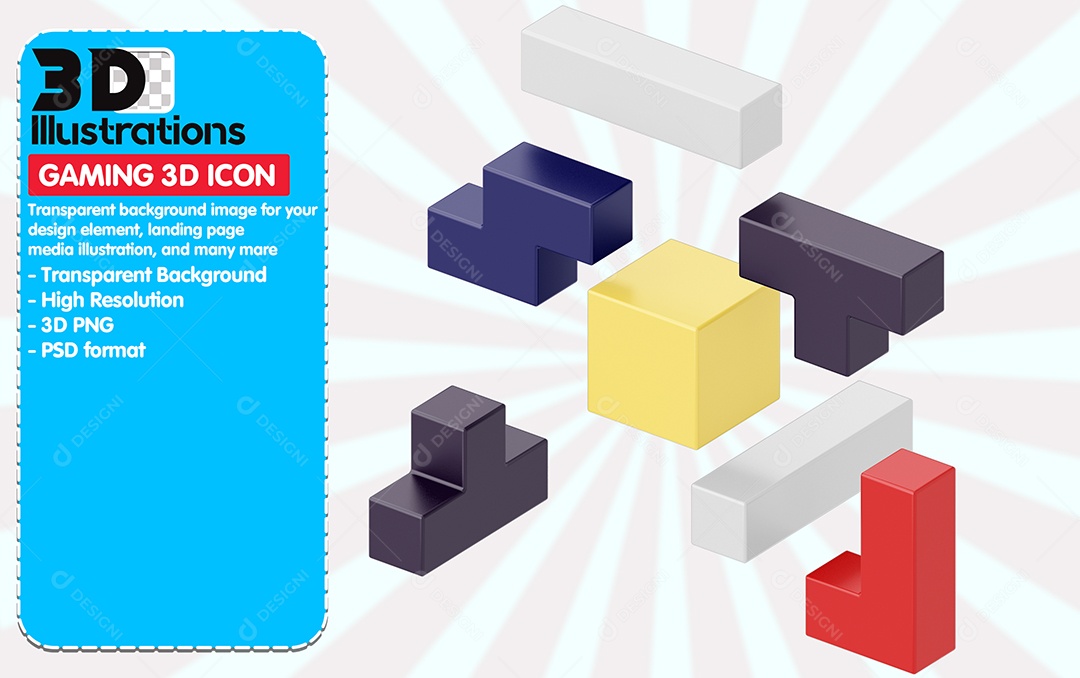 Ícones De Jogos Elemento 3D Para Composição PSD