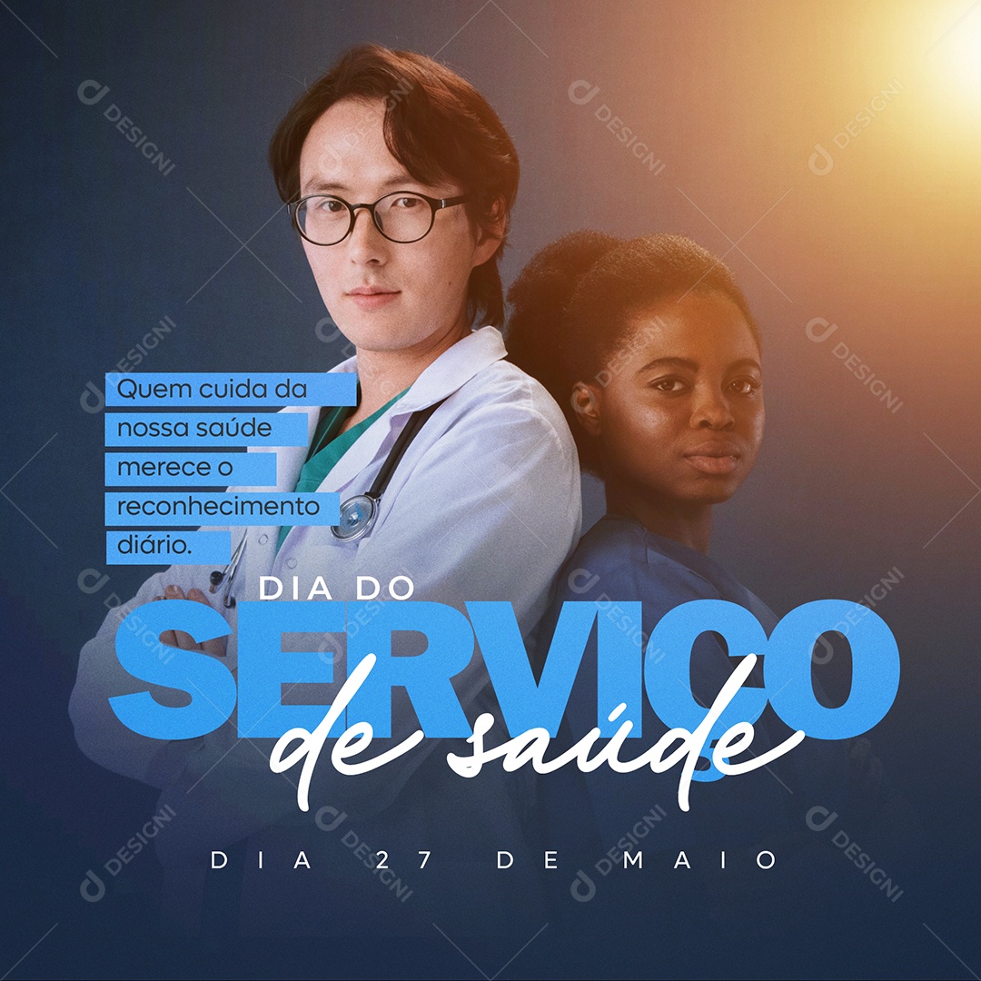 Dia Do Serviço De Saúde 27 De Maio Cuida Da Nossa Saúde Social Media PSD Editável