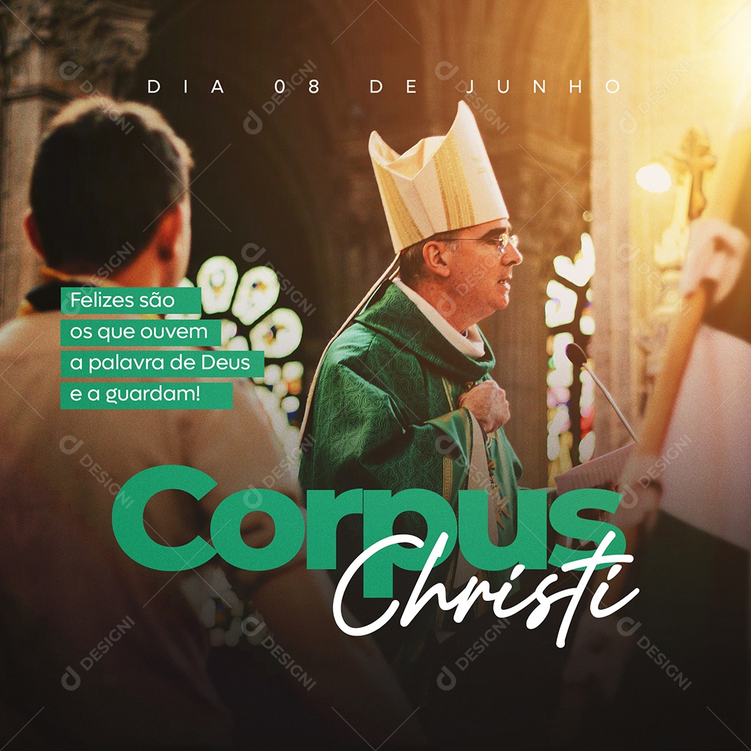 Corpus Christi Palavra de Deus 08 De Junho Social Media PSD Editável