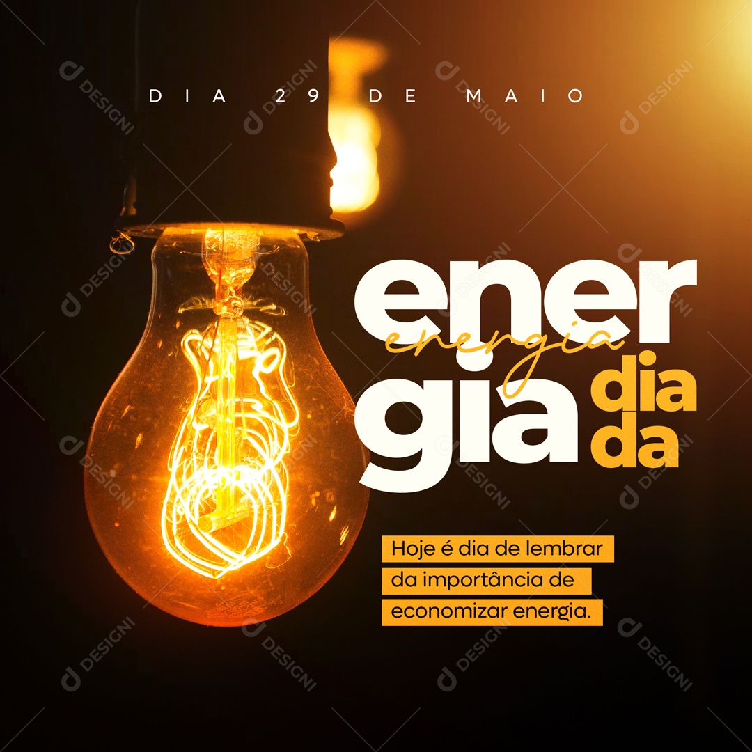 Dia Da Energia Importância De Economizar Social Media PSD Editável