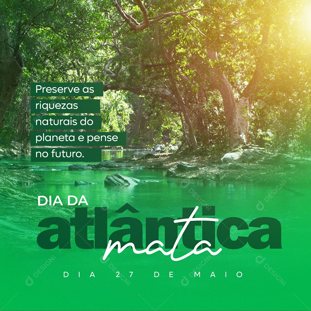 Social Media Dia Da Mata Atlântica 27 De Maio PSD Editável