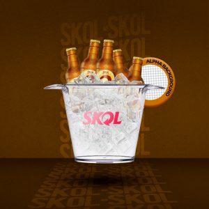 Elemento 3D Para Composição Balde de Skol PSD