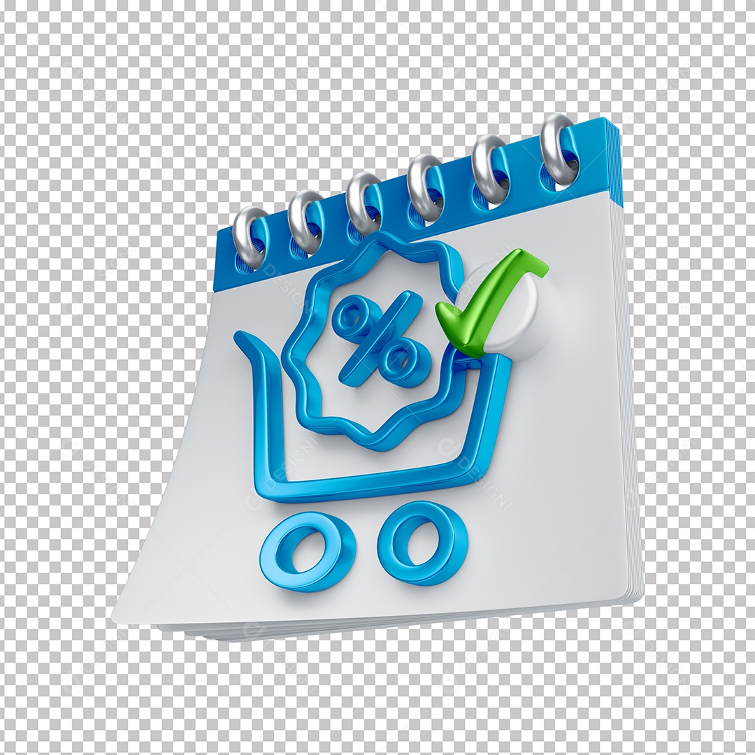Elemento 3D Para Composição Calendário PNG Transparente
