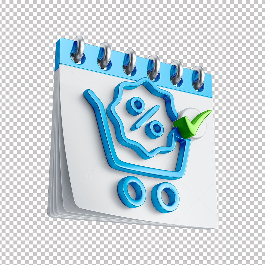 Elemento 3D Para Composição Calendário PNG Transparente