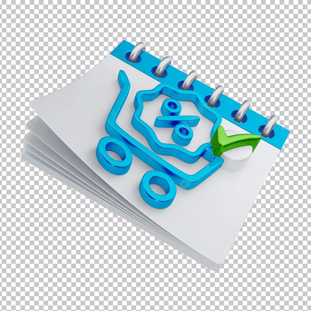 Elemento 3D Para Composição Calendário PNG Transparente