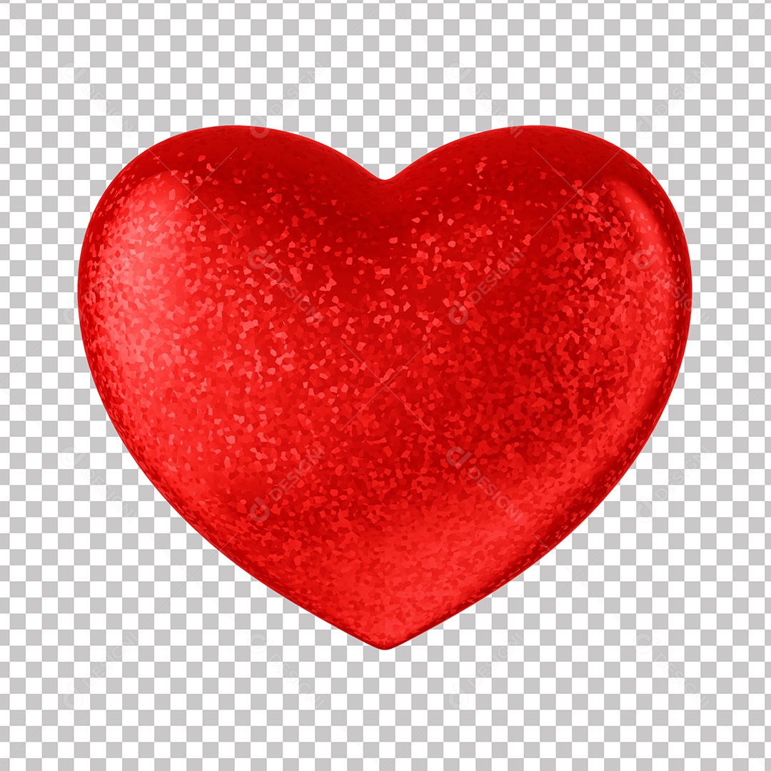 3D Element For Valentine's Day Heart Composition Transparent PNG