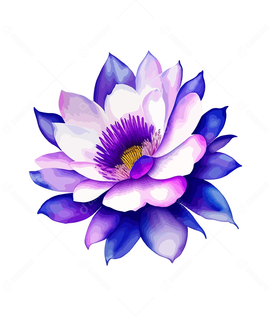 Desenho De Flor Em Aquarela Desenhada Á Mão Vetor EPS