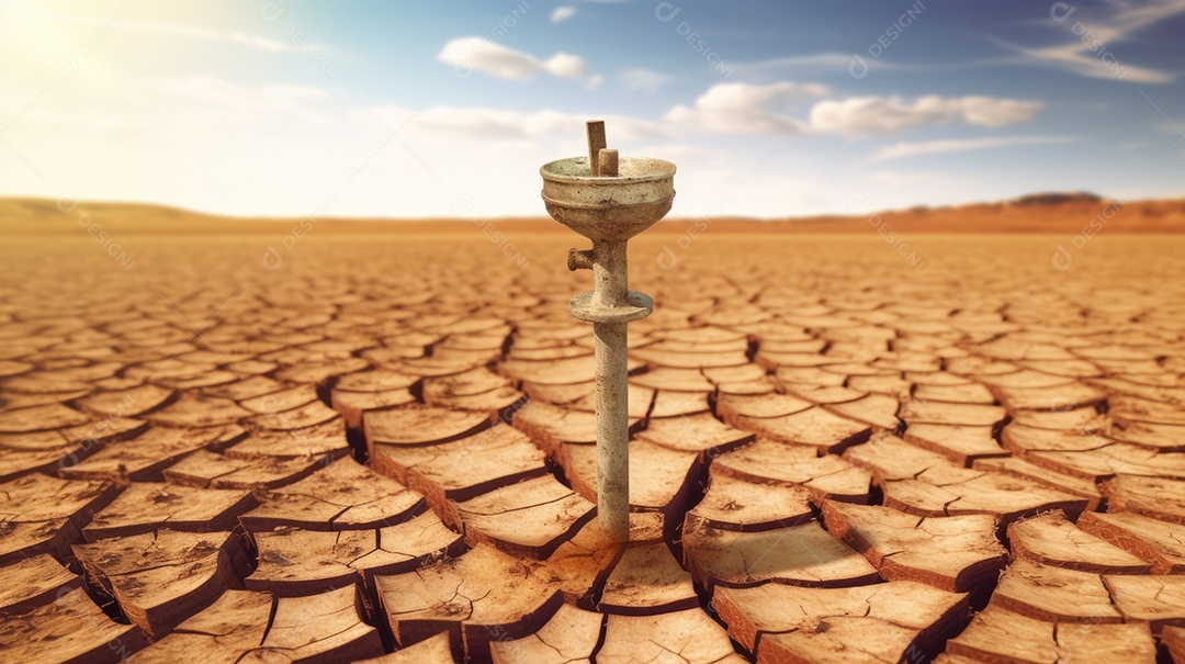 Dia Mundial Contra a Seca e Desenhos Animados em 3D da Seca 17 de junho Generative AI.