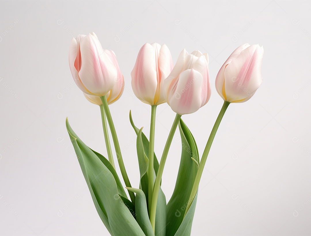 Fundo com buquê de lindas túlipas