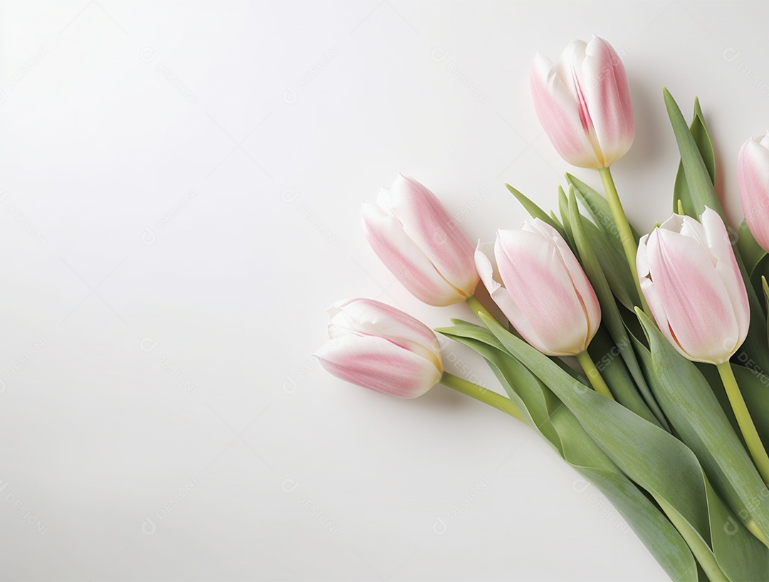 Fundo com buquê de lindas túlipas
