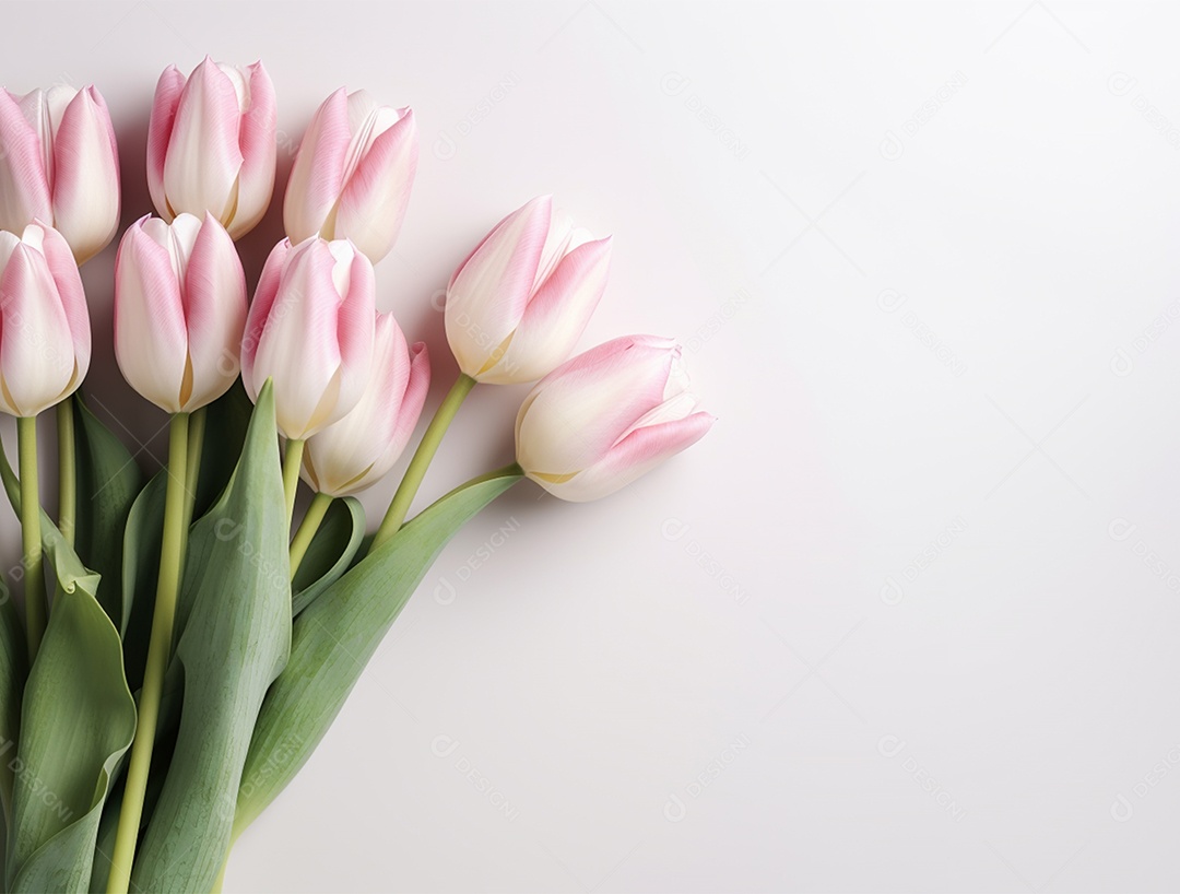 Fundo com buquê de lindas túlipas