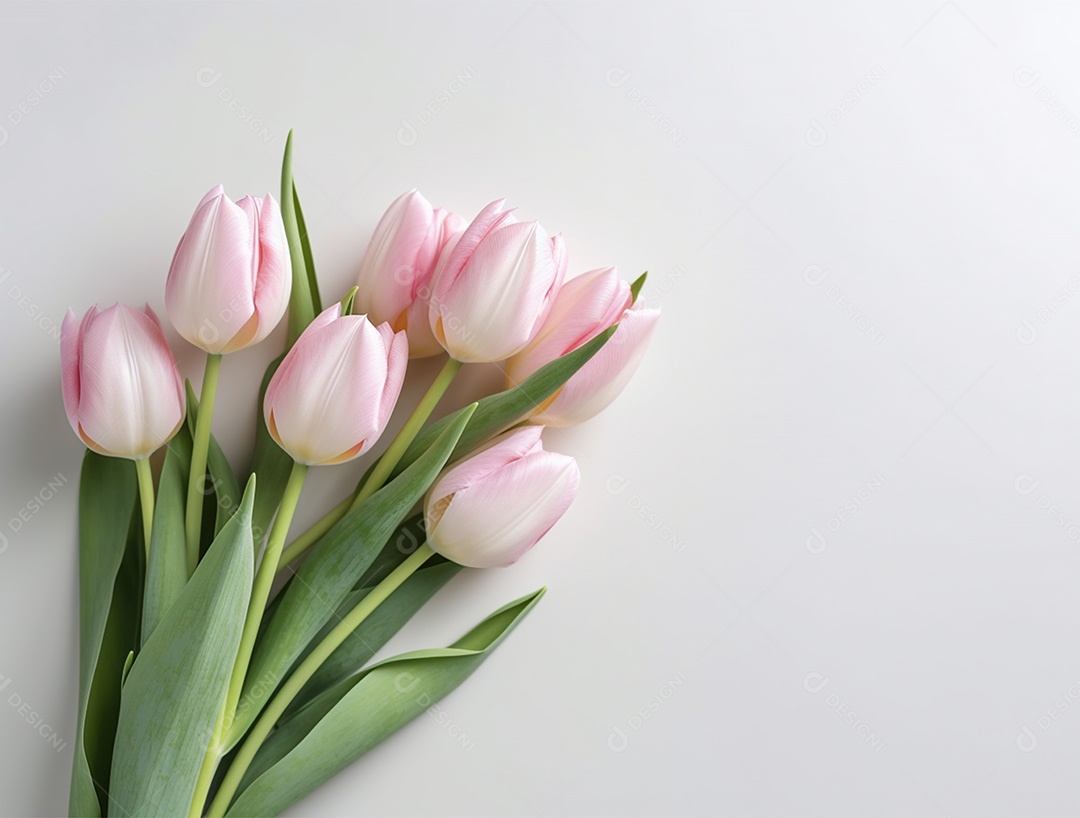Fundo com buquê de lindas túlipas