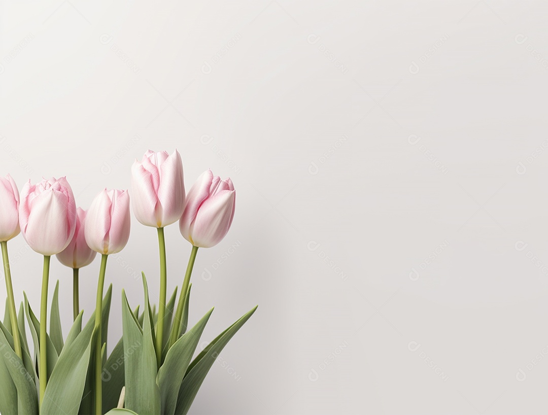 Fundo com buquê de lindas túlipas