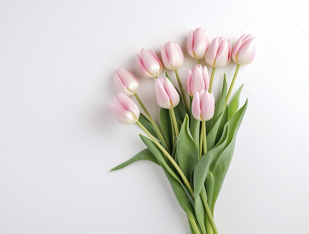 Fundo com buquê de lindas túlipas