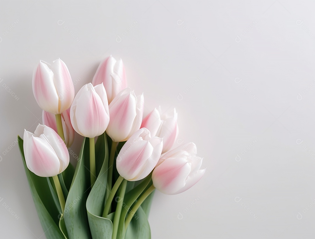 Fundo com buquê de lindas túlipas