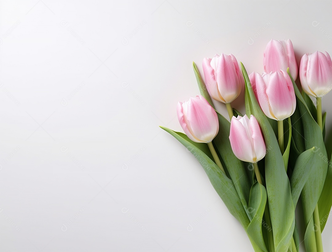 Fundo com buquê de lindas túlipas