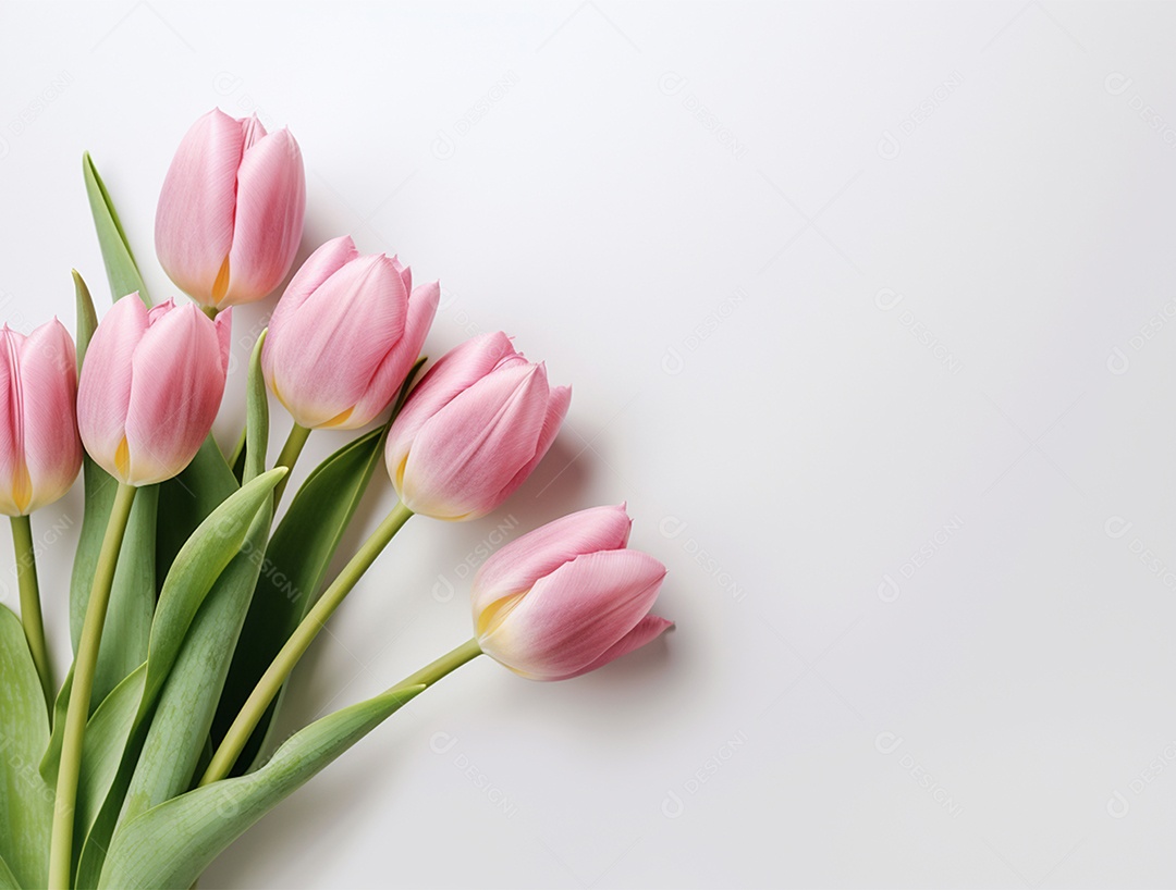 Fundo com buquê de lindas túlipas