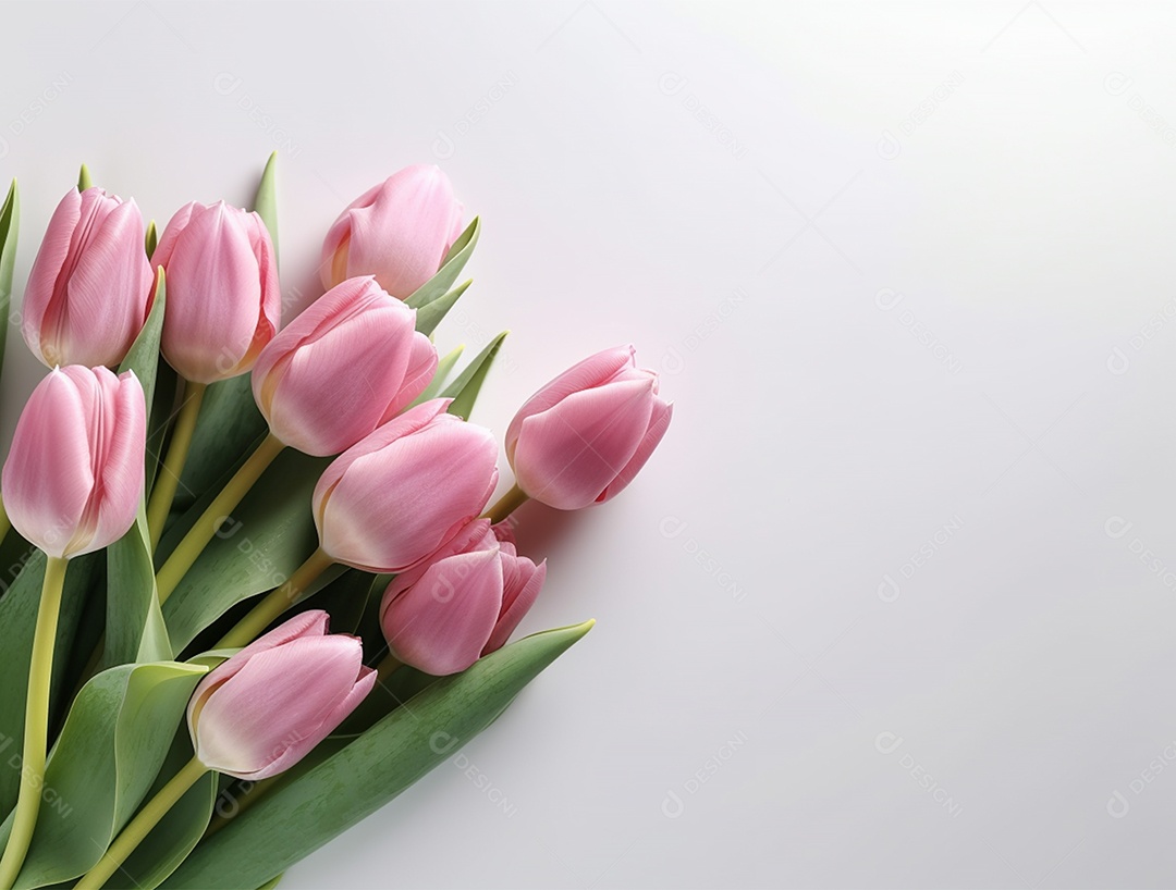 Fundo com buquê de lindas túlipas