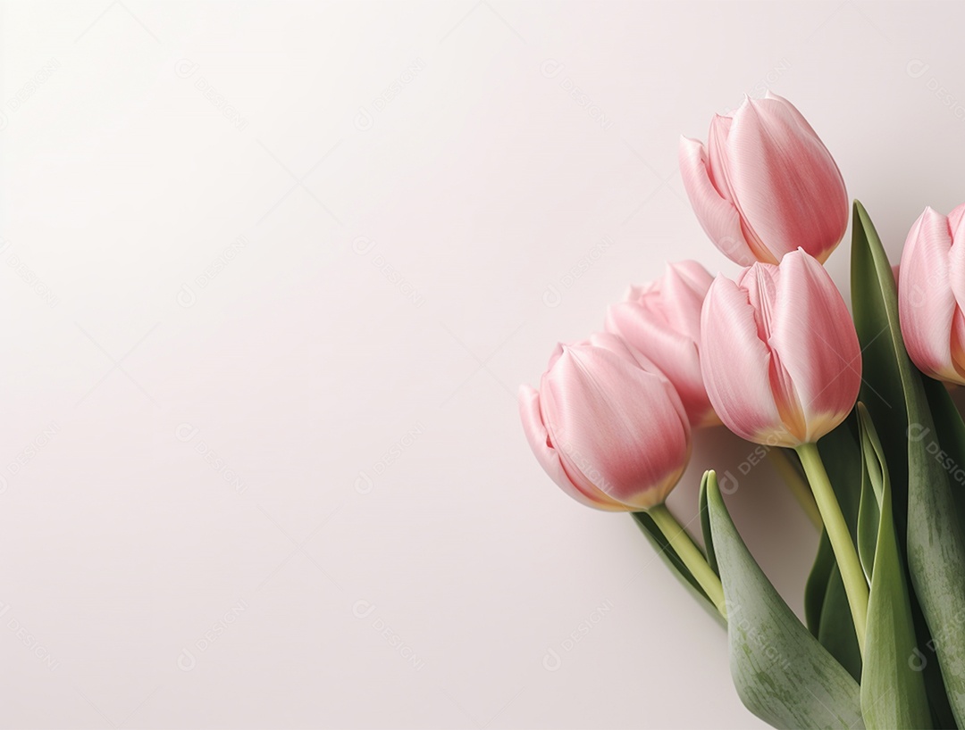 Fundo com buquê de lindas túlipas
