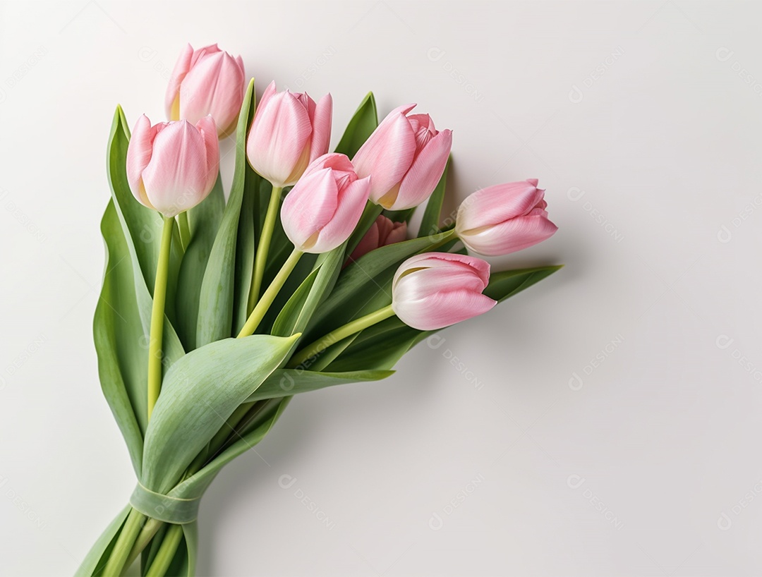 Fundo com buquê de lindas túlipas