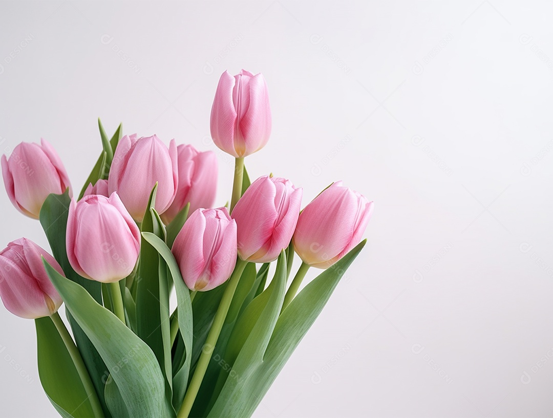 Fundo com buquê de lindas túlipas