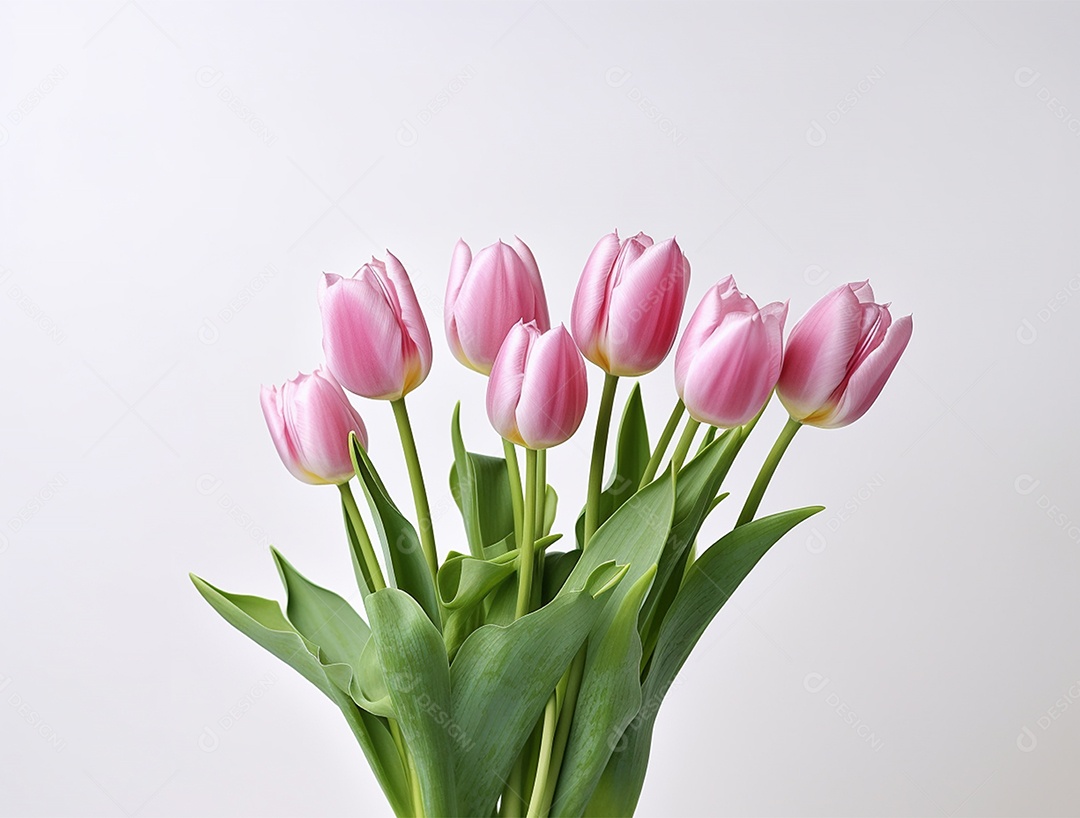 Fundo com buquê de lindas túlipas