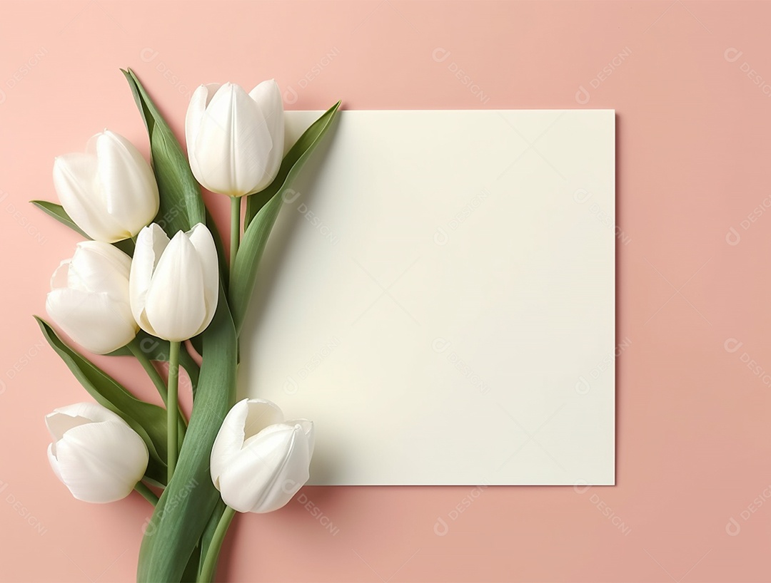Lindo fundo com tulipas